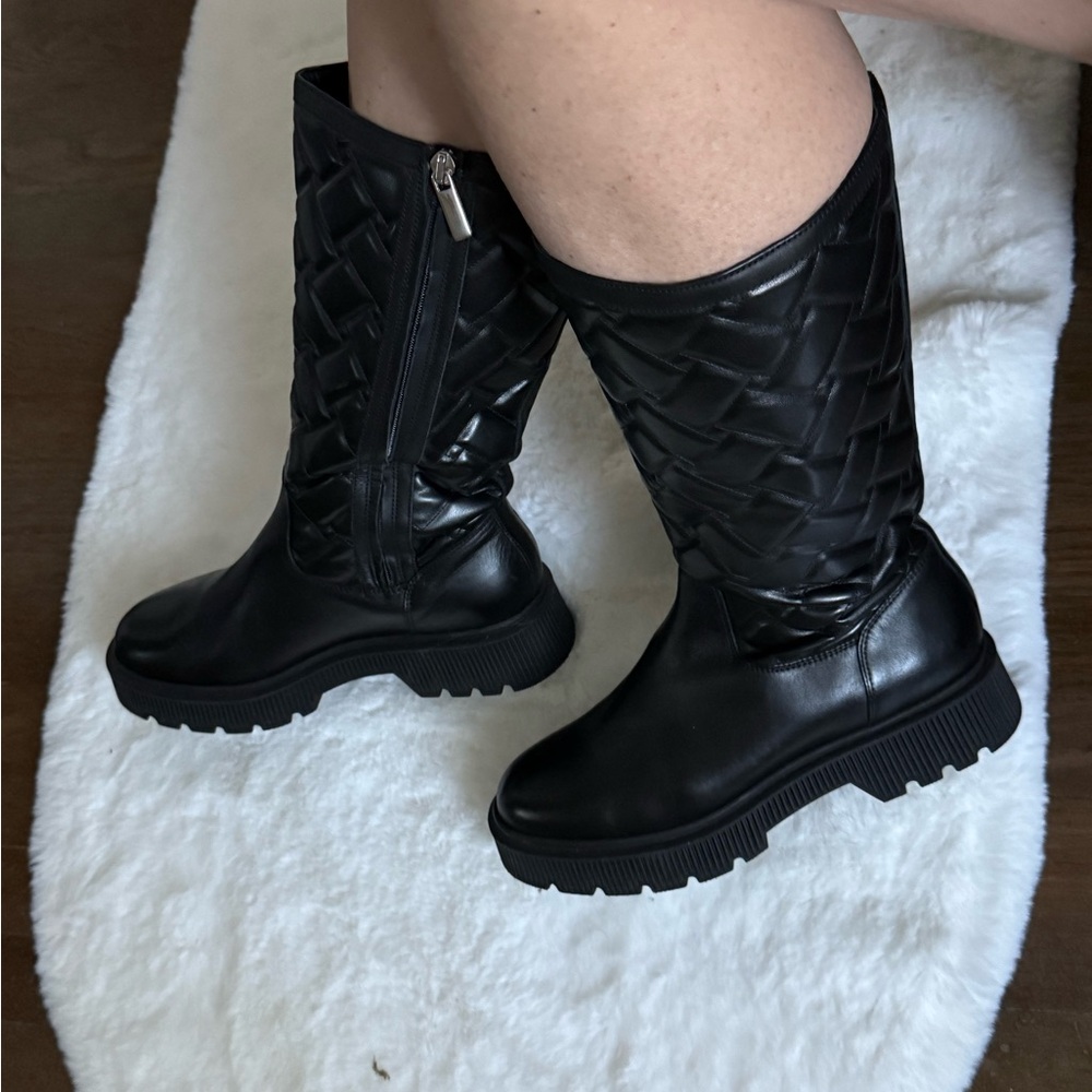 Kurt Geiger Black Quilted Winter Boots - Picture 6 of 6